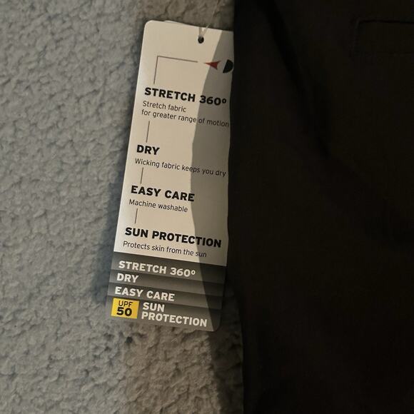 Grand Slam Men Golf Performance Black Shorts Size 38 4-Wat Stretch Easy Care Sun - Picture 15 of 16